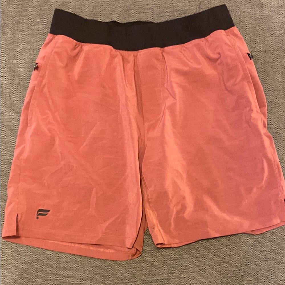 Men’s fabletics light red/pink athletic shorts